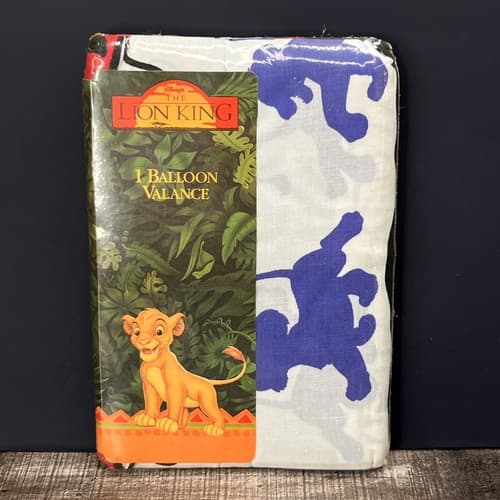 Vintage Disney The Lion King Simba 1 Balloon Window Valance 80 x 14” NEW NOS