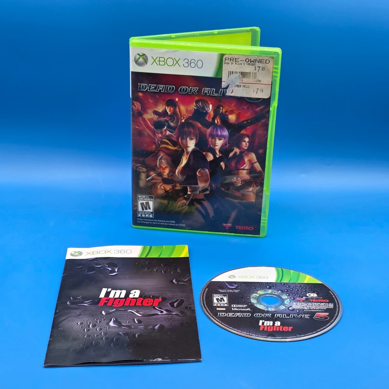 Dead or Alive 5 (Microsoft Xbox 360, 2012) CIB W/manual. Tested