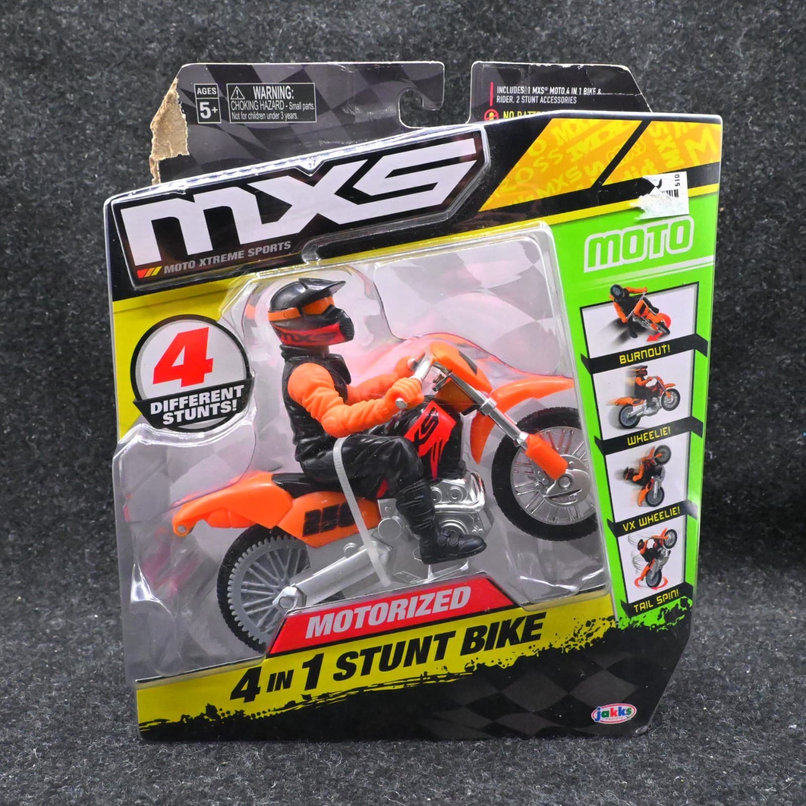 MXS Motocross Bike Toy 2016 Moto 4 in 1 Stunt Bike Motorized Orange