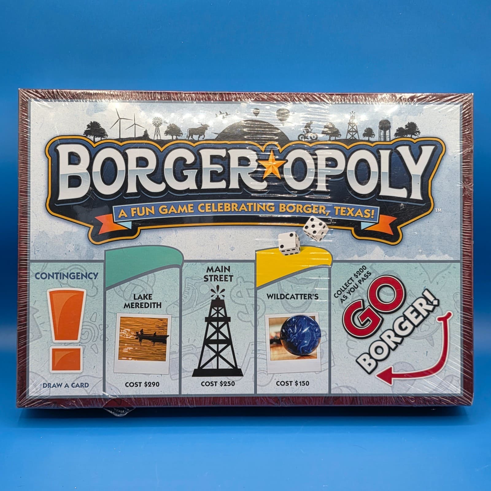 Borger Opoly Texas Monopoly Style Board Game RARE