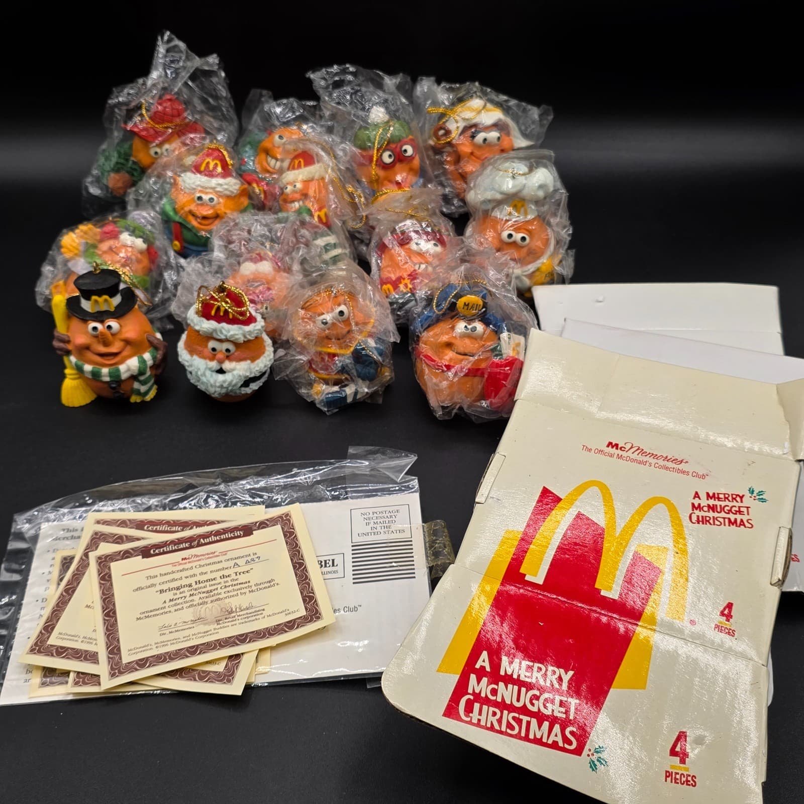 Bundle of 15 Vintage McDonalds "A Merry McNugget Christmas" Ornaments