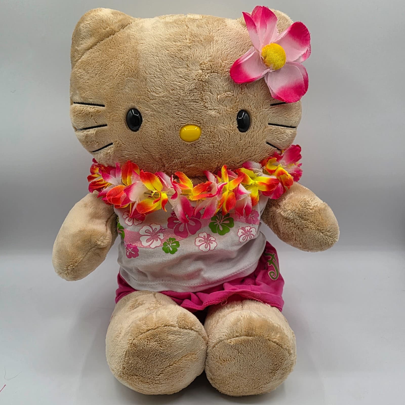 Tropical Hello Kitty Build A Bear Sun-kissed Tan Plush 17”