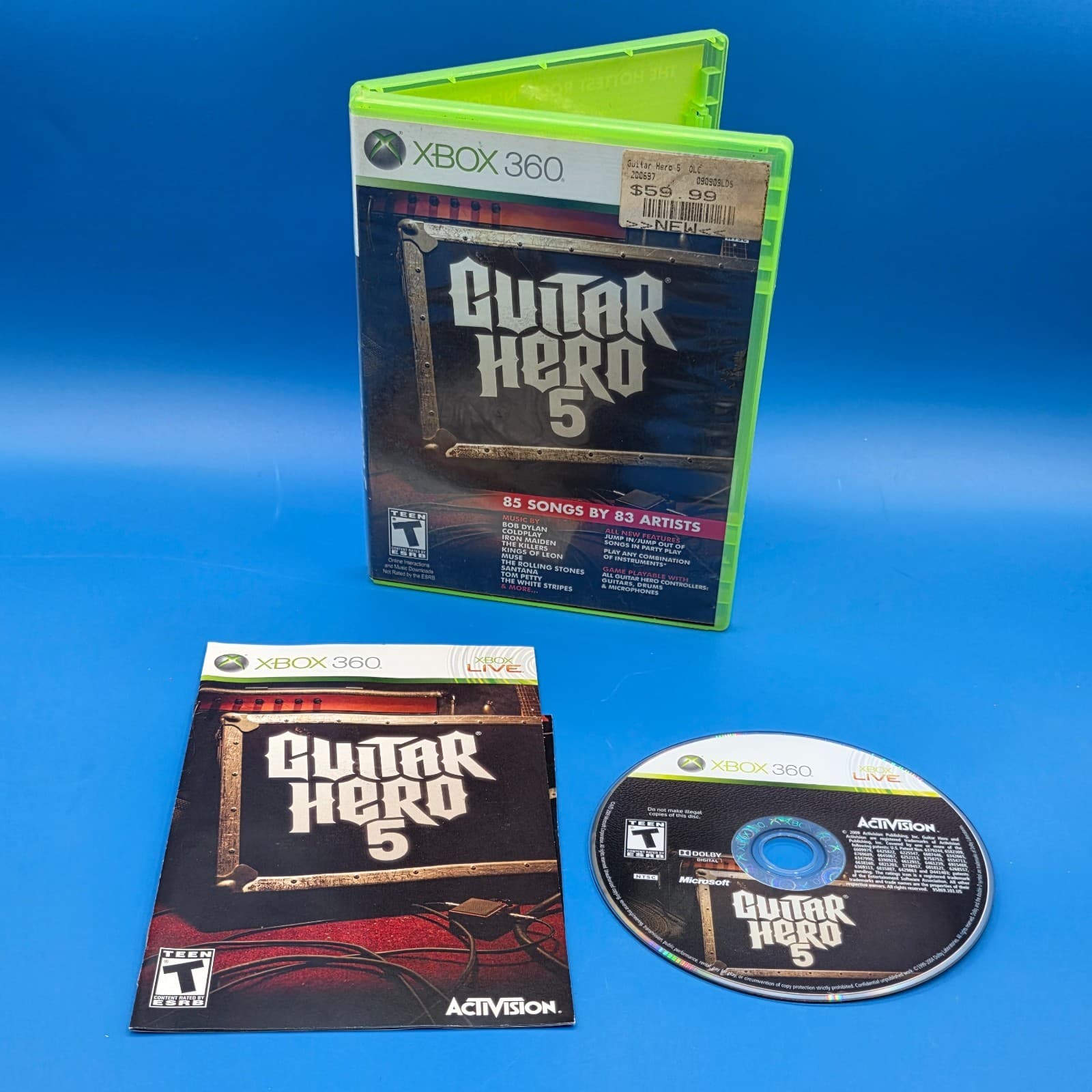 Guitar Hero 5 Xbox 360 2009 Complete CIB w/ Manual