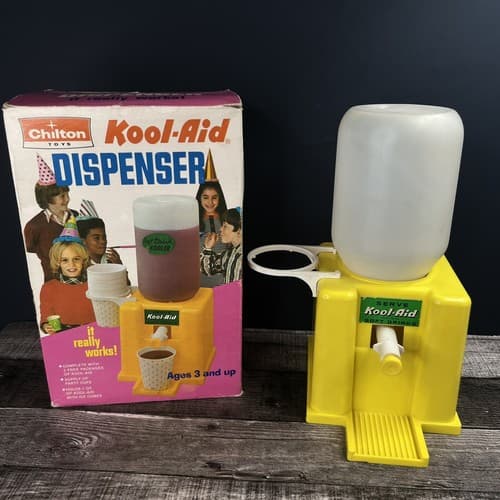 Vintage 1970s Chilton Toys Kool Aid Dispenser w/ Box - Trim Molded Products