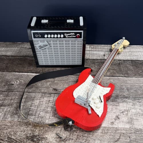 Not Complete LEGO Ideas Fender Stratocaster 21329 RED No Box or Manual