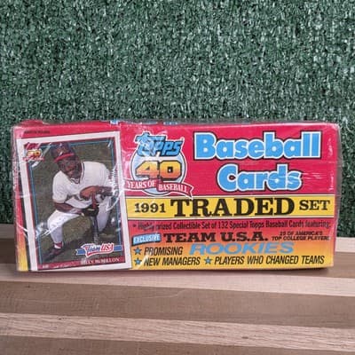 1991 Topps Traded Baseball 132 Card Complete Set Factory Sealed MLB Brand New