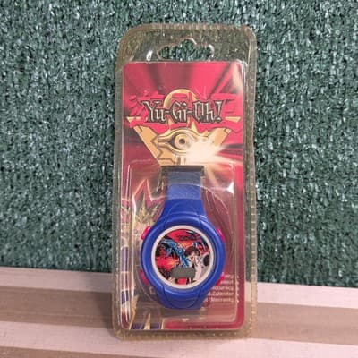 Vintage 1996 Yu-Gi-Oh! Blue Kid's watch (needs battery)