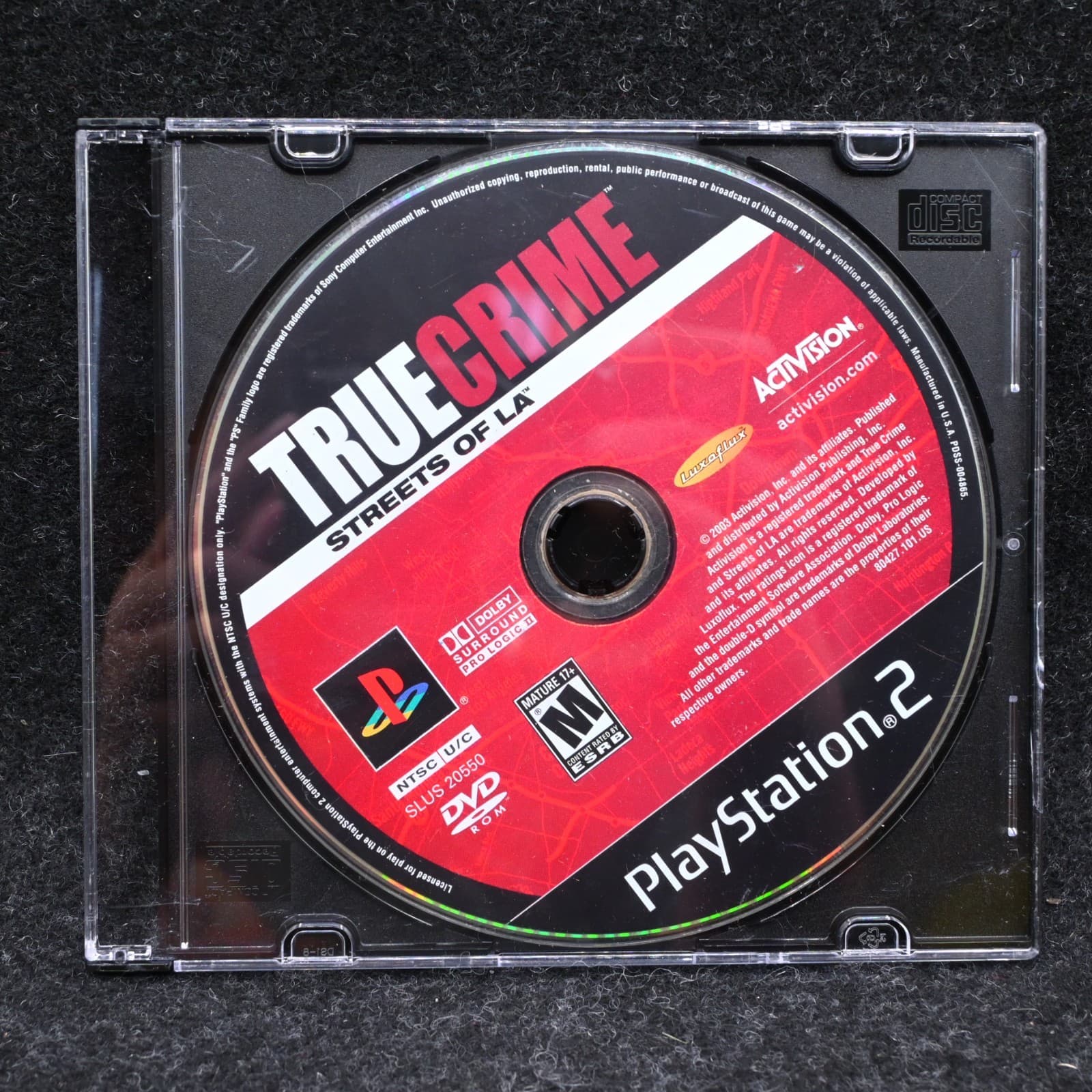 True Crime Streets Of LA (PlayStation 2 PS2) NO TRACKING - DISC ONLY 4500