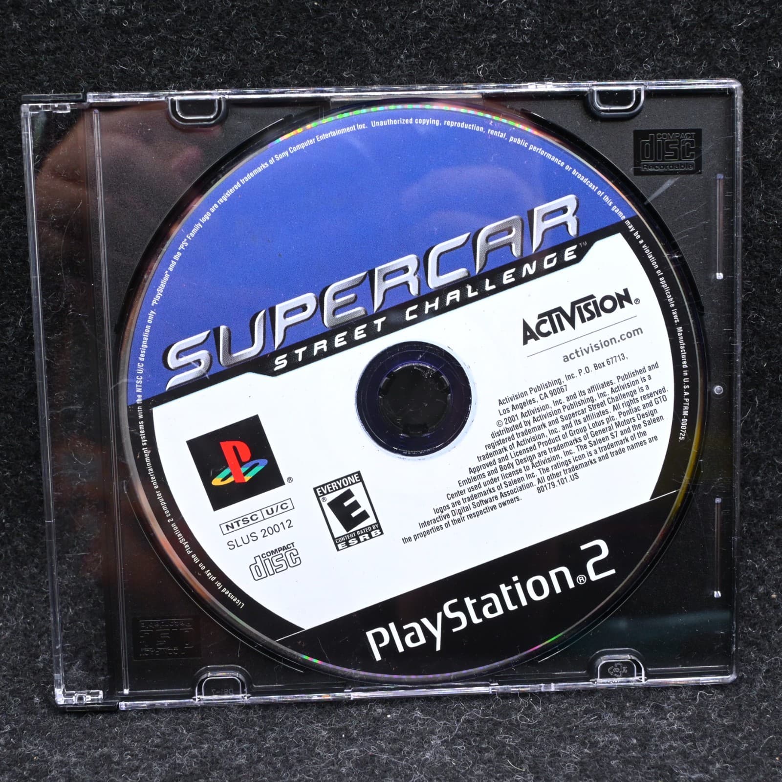 Supercar Street Challenge Sony PlayStation 2 PS2 Disc Only Tested