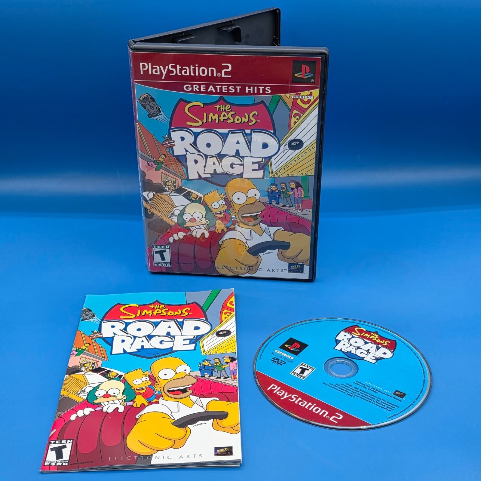 The Simpsons Road Rage PlayStation 2 PS2 Greatest Hits CIB Complete TESTED