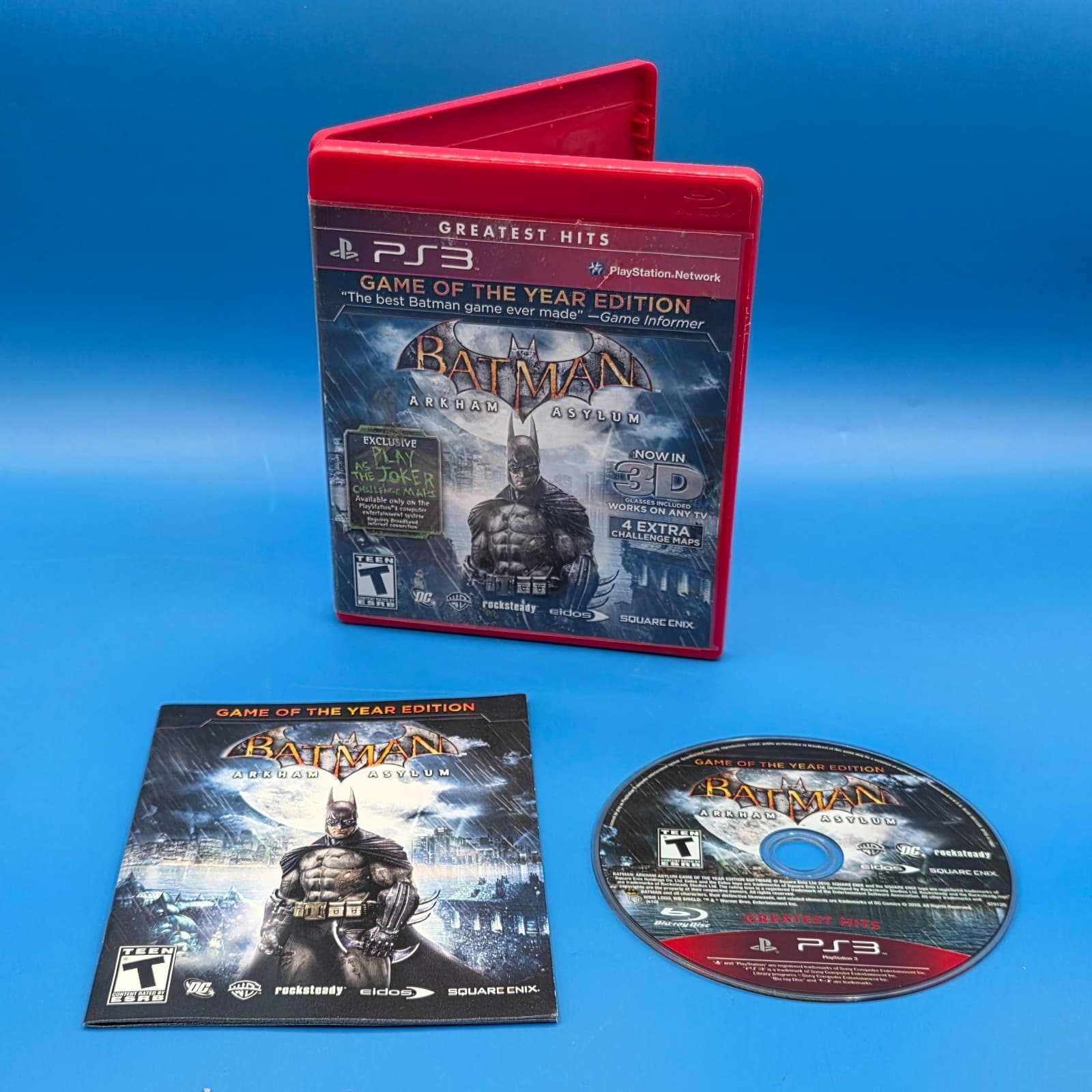 Batman Arkham Asylum Game of the Year Edition PS3 Complete CIB Greatest Hits