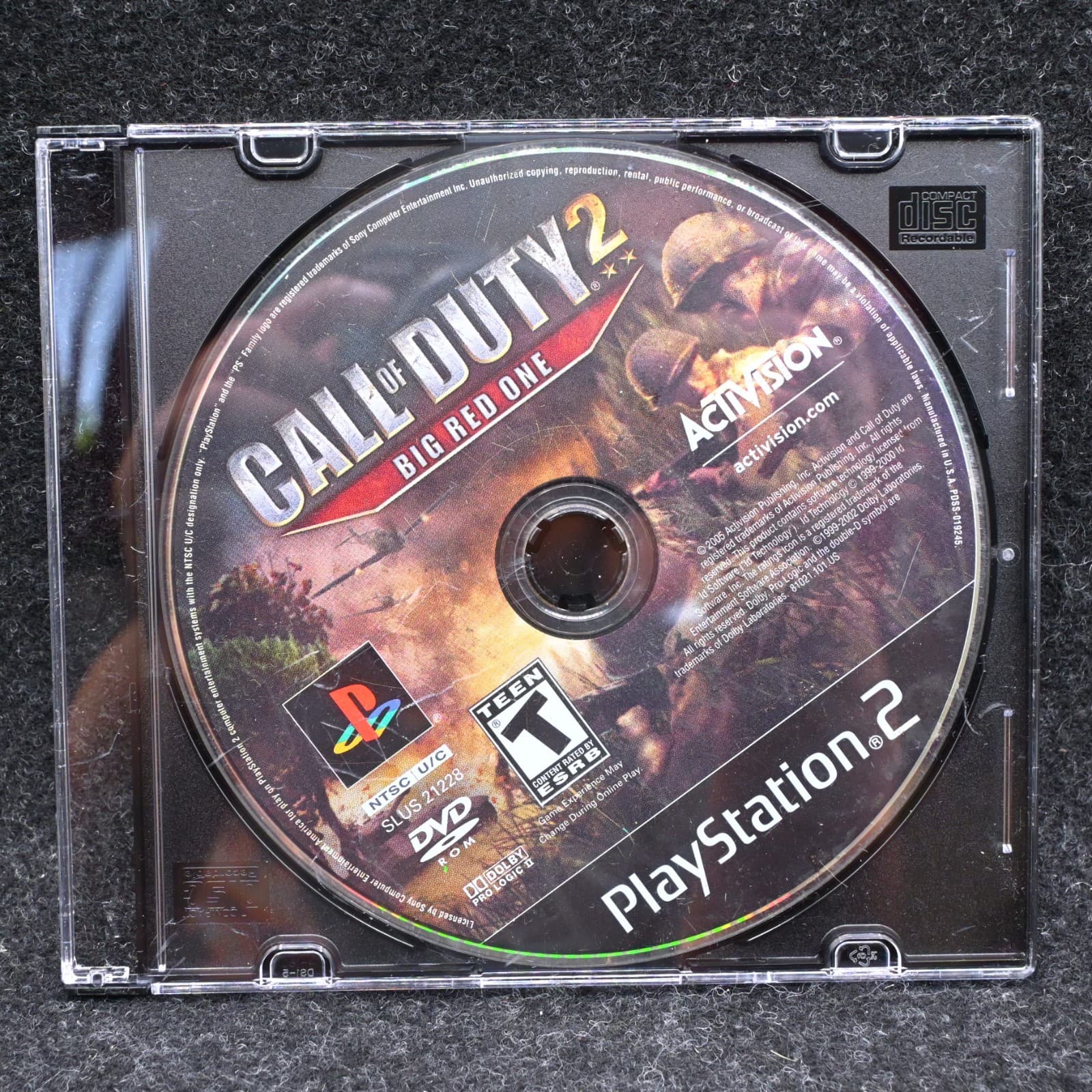 Playstation 2 Call of Duty 2 Big Red One Disc Only PS2