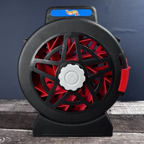 1998 Mattel Hot Wheels 16 Car Portable Carrying Tire Wheel Black And Red Case