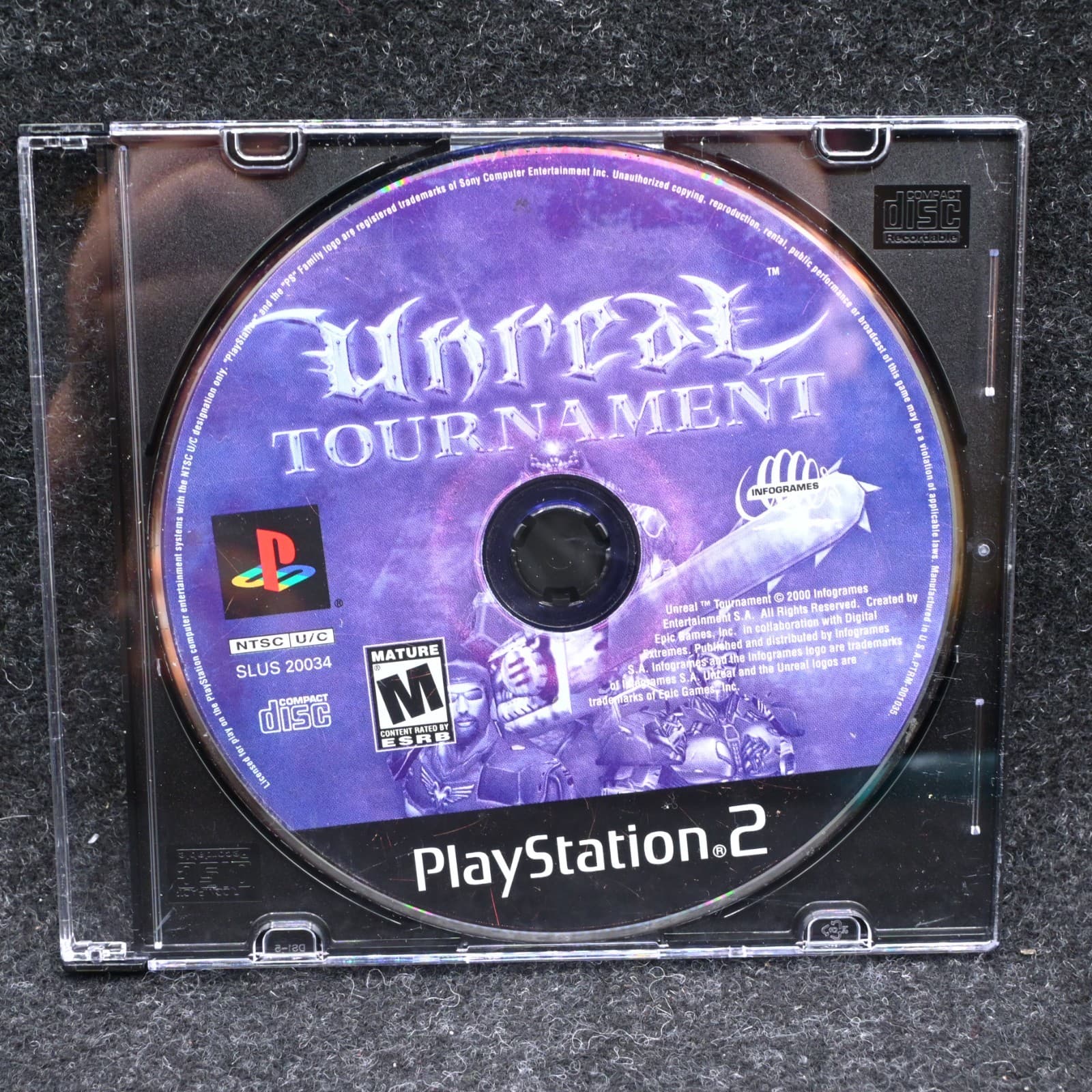 PS2 Playstation Unreal Tournament disc only game