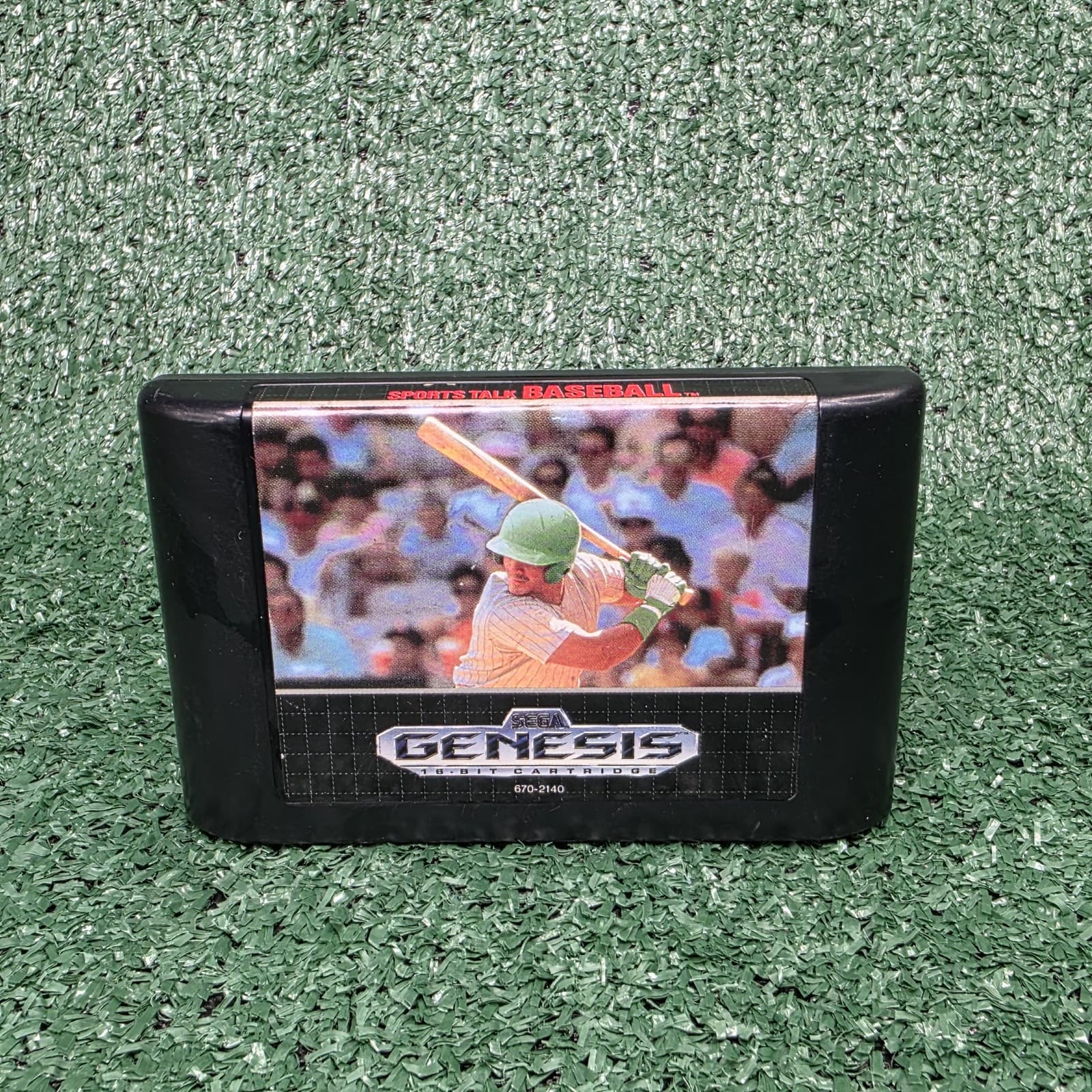 Sports Talk Baseball (Sega Genesis, 1992). No Box. No Manual. Cleaned and Tested