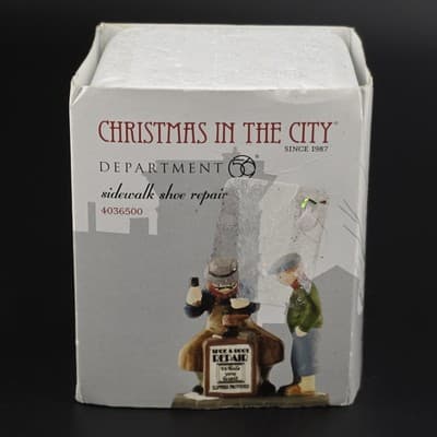 Dept. 56 SIDEWALK SHOE REPAIR Christmas In The City FIG 436500