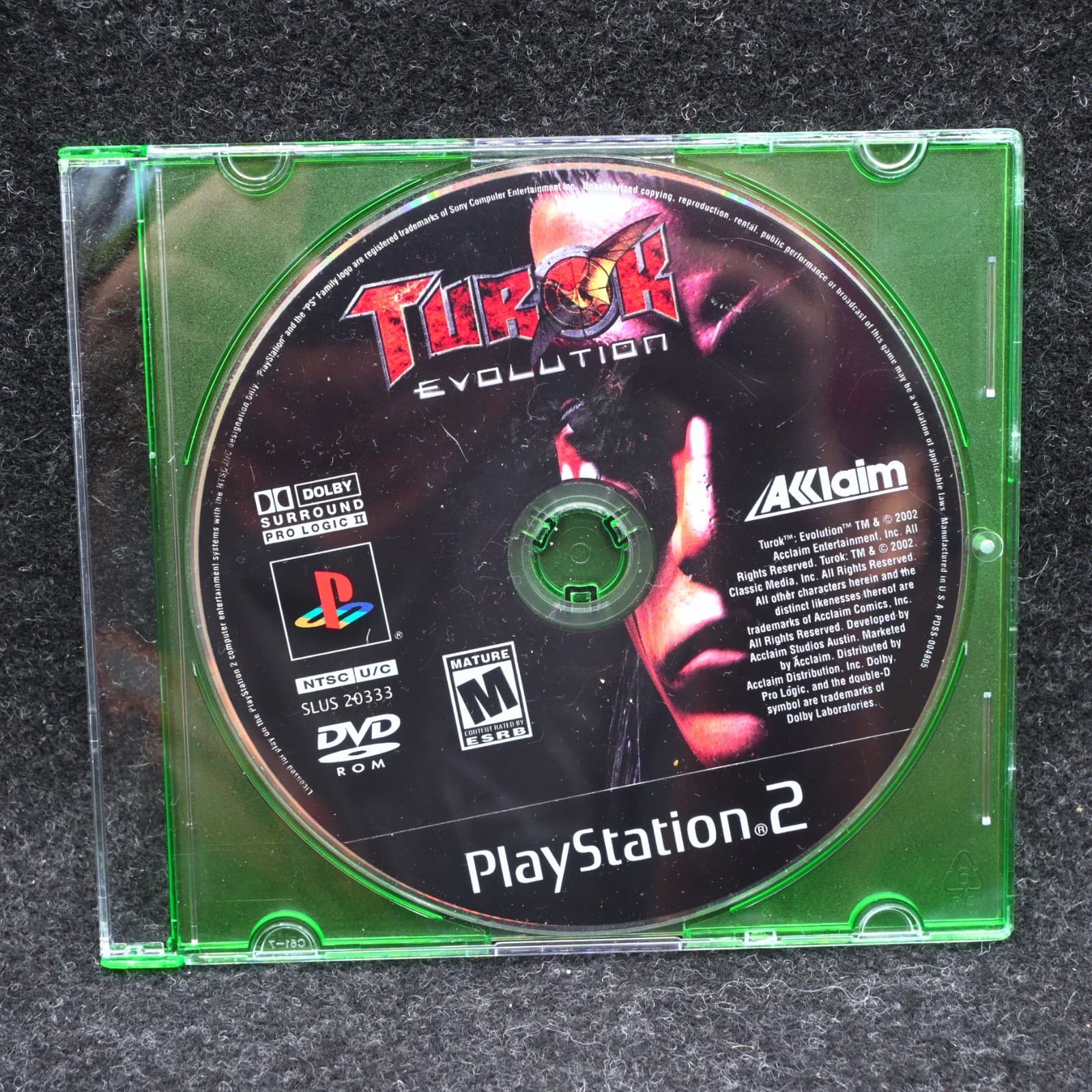 Turok: Evolution (Sony PlayStation 2, 2002) Disc Only Tested Working