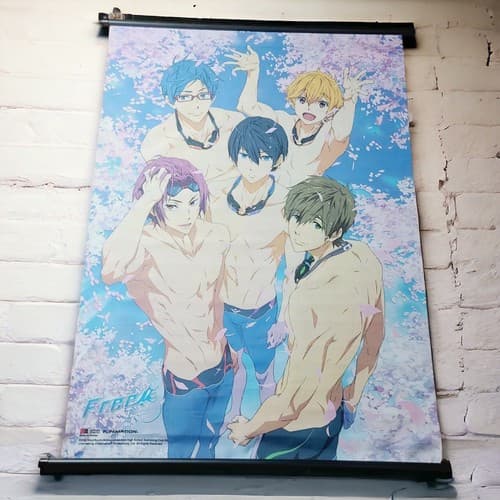Free! Eternal Summer Big 31"x42" Fabric Scroll Anime FUNIMATION Haruka Rin Ikuya
