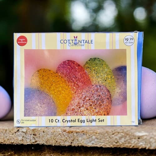 Vintage 2003 Cottontale Collection Crystal Easter Egg String light Set New