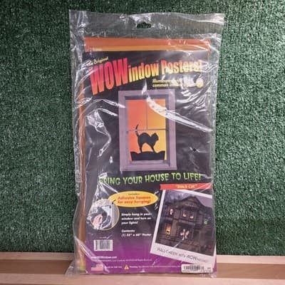 WOWindow Posters! Halloween 'Black Cat' Translucent Window Poster 35"x60"