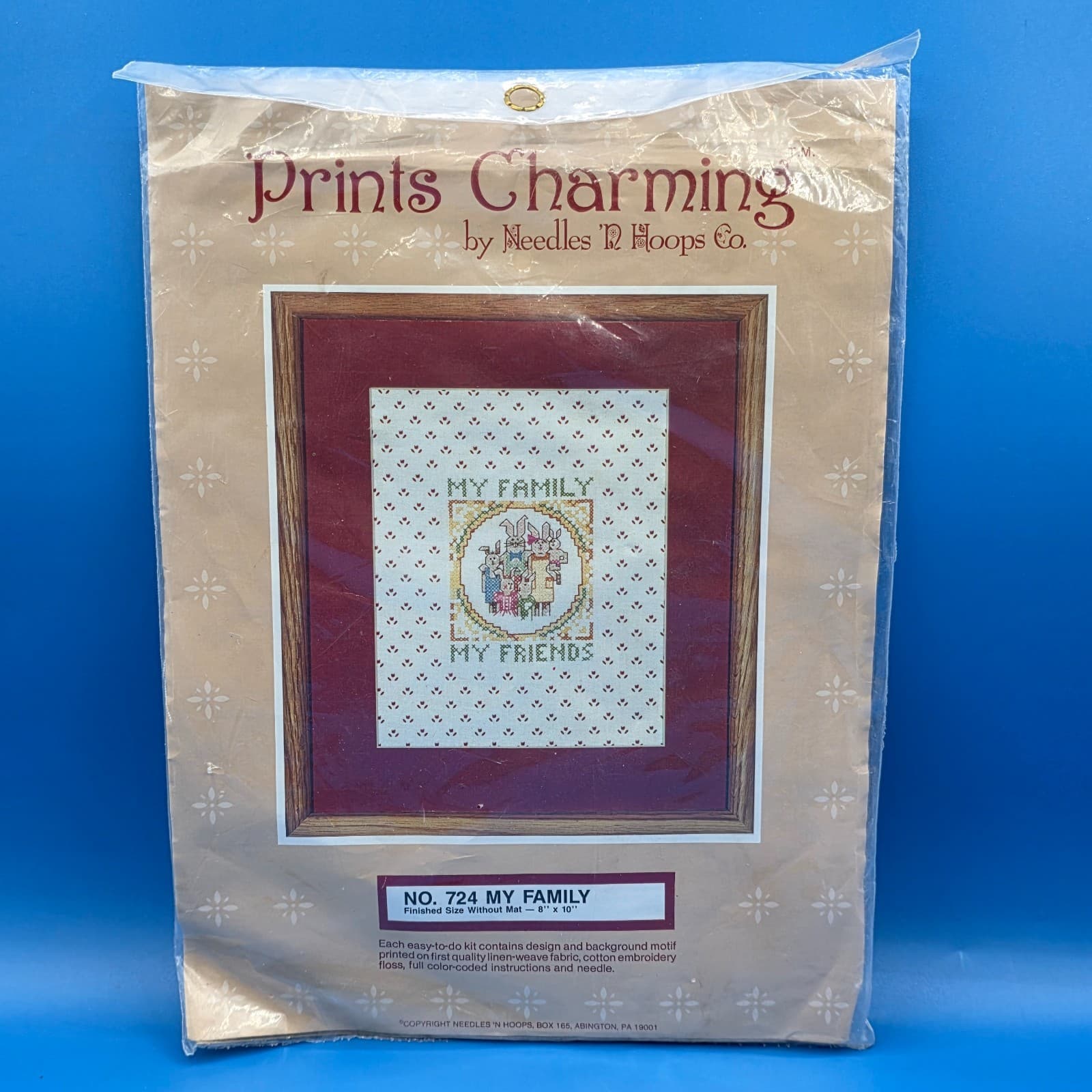 Needles 'N Hoops Prints Charming Counted Cross Stitch Kit #724 MY FAMILY~~NIP!!