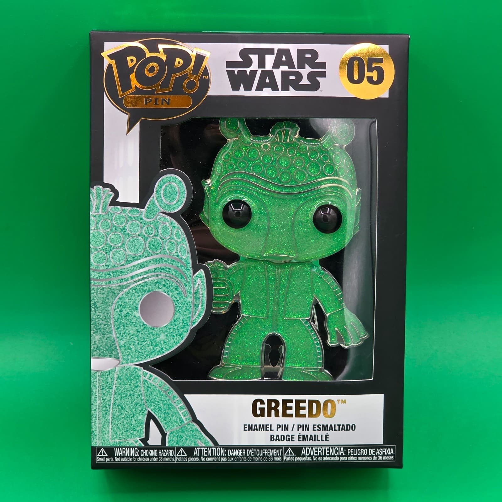 SEALED Star Wars Glitter CHASE Greedo 05 (Pop Pin) Enamel Pin BRAND NEW