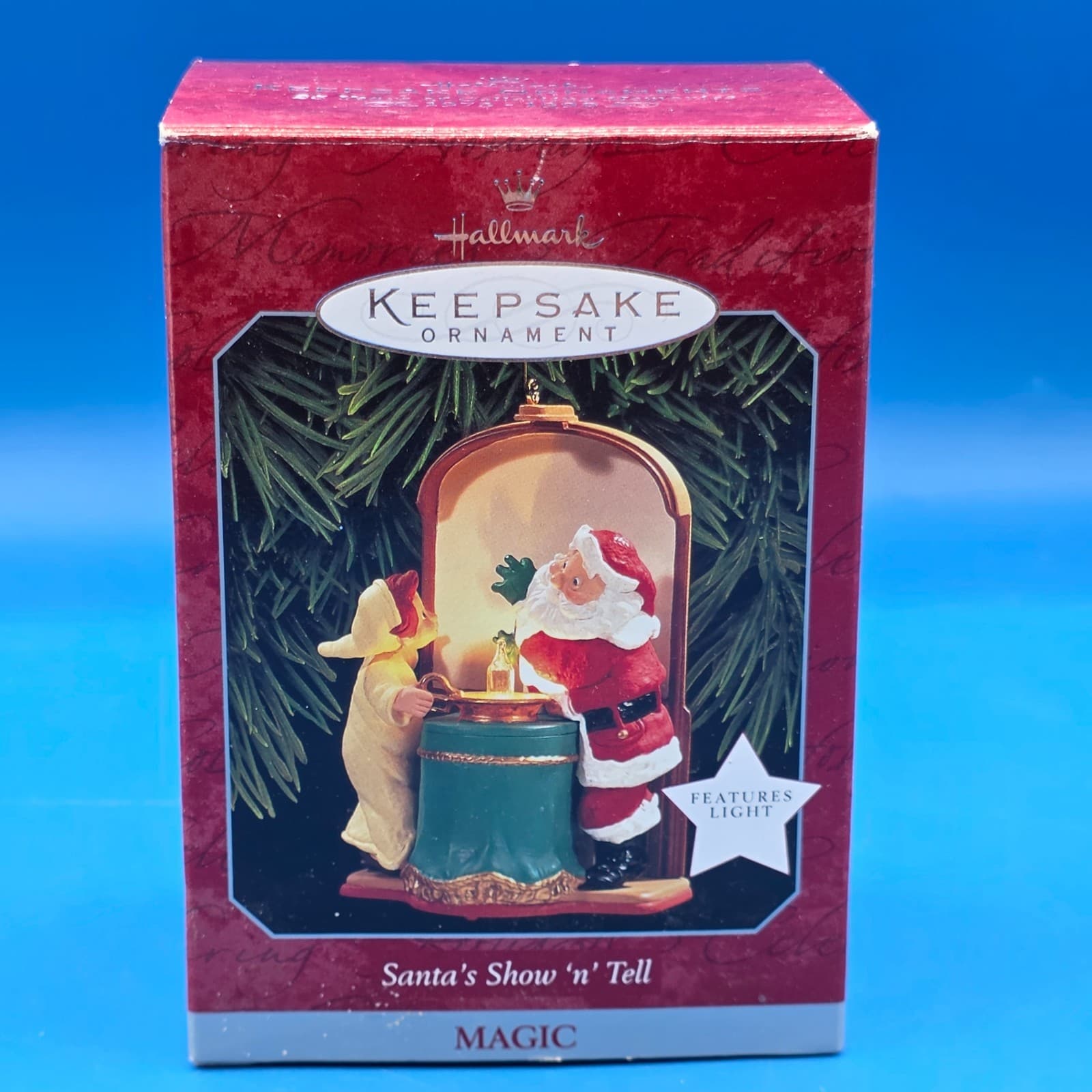 1998 Hallmark Magic SANTA'S SHOW ‘N’ TELL Keepsake Christmas Ornament Light
