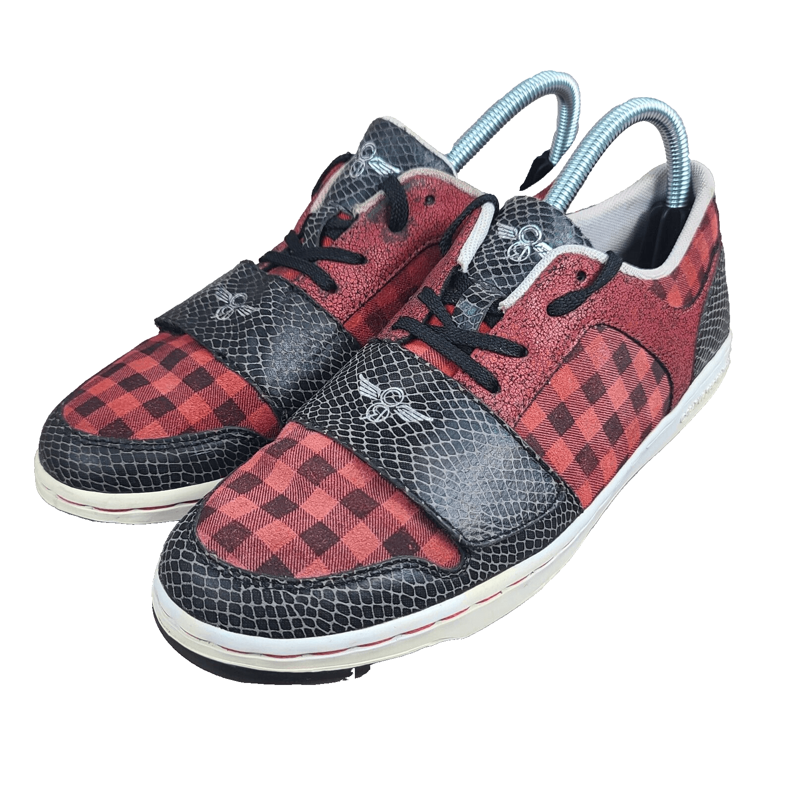 Creative Recreation Men Size 8 Cesario Low Casual Plaid Buffalo Snake skin Shoes