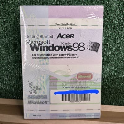 Microsoft Windows 98 Getting Started Book IBM SEALED X04-15755