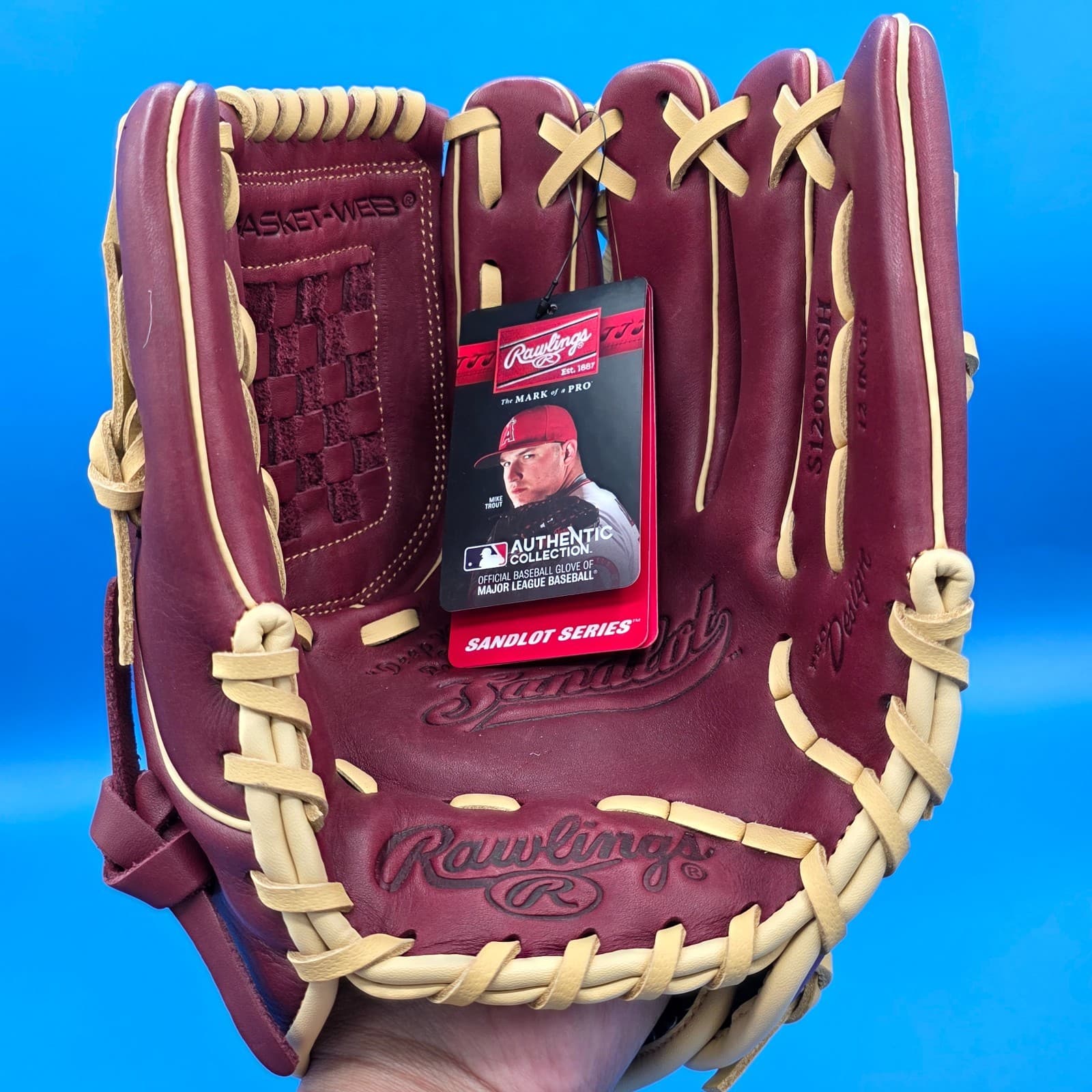 New Rawlings Sandlot Baseball Glove 12 Inch S1200BSH The Gold Glove Co RHT