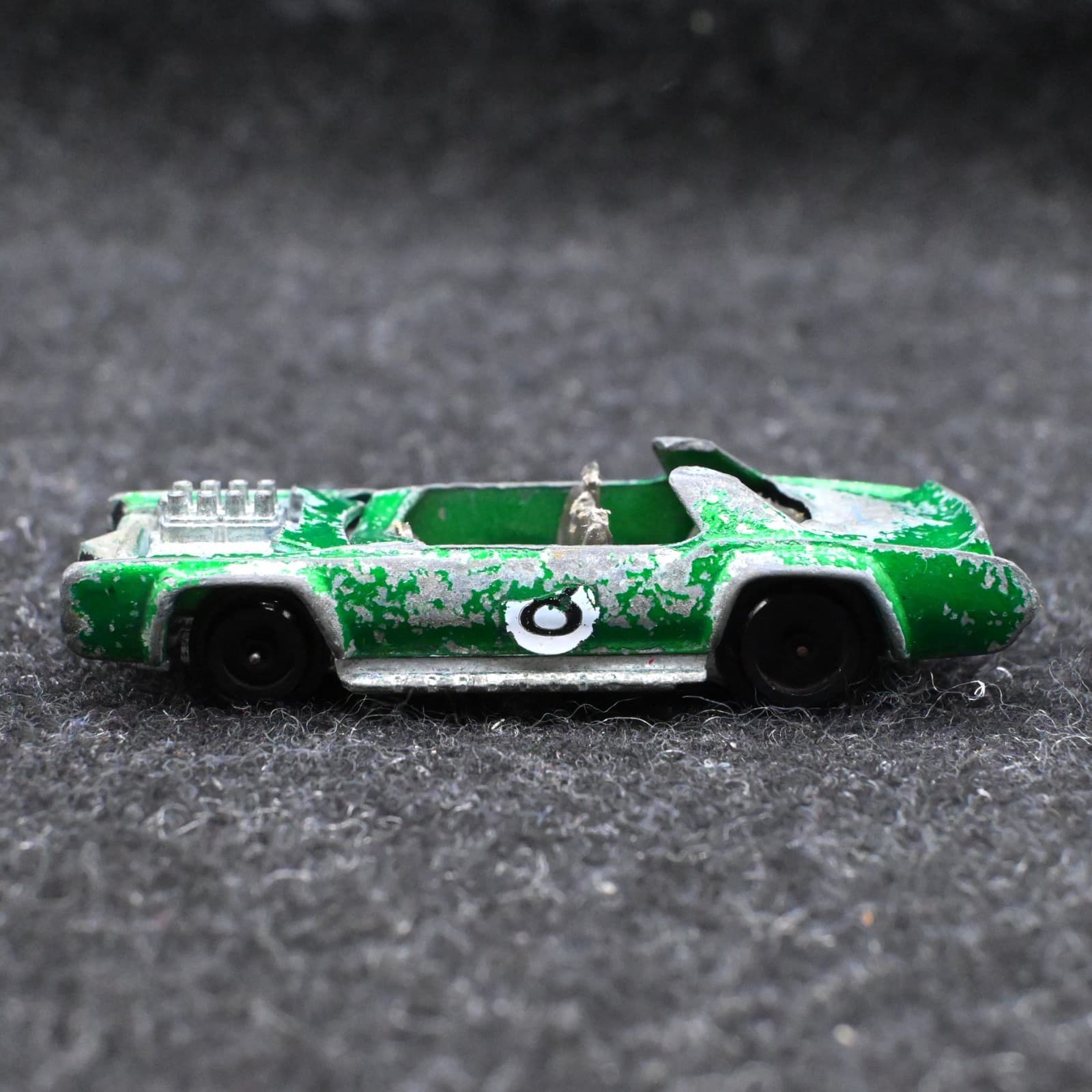 Hot Wheels Redline Sugar Caddy Green Gray Interior 1969/1971 Made In Hong Kong