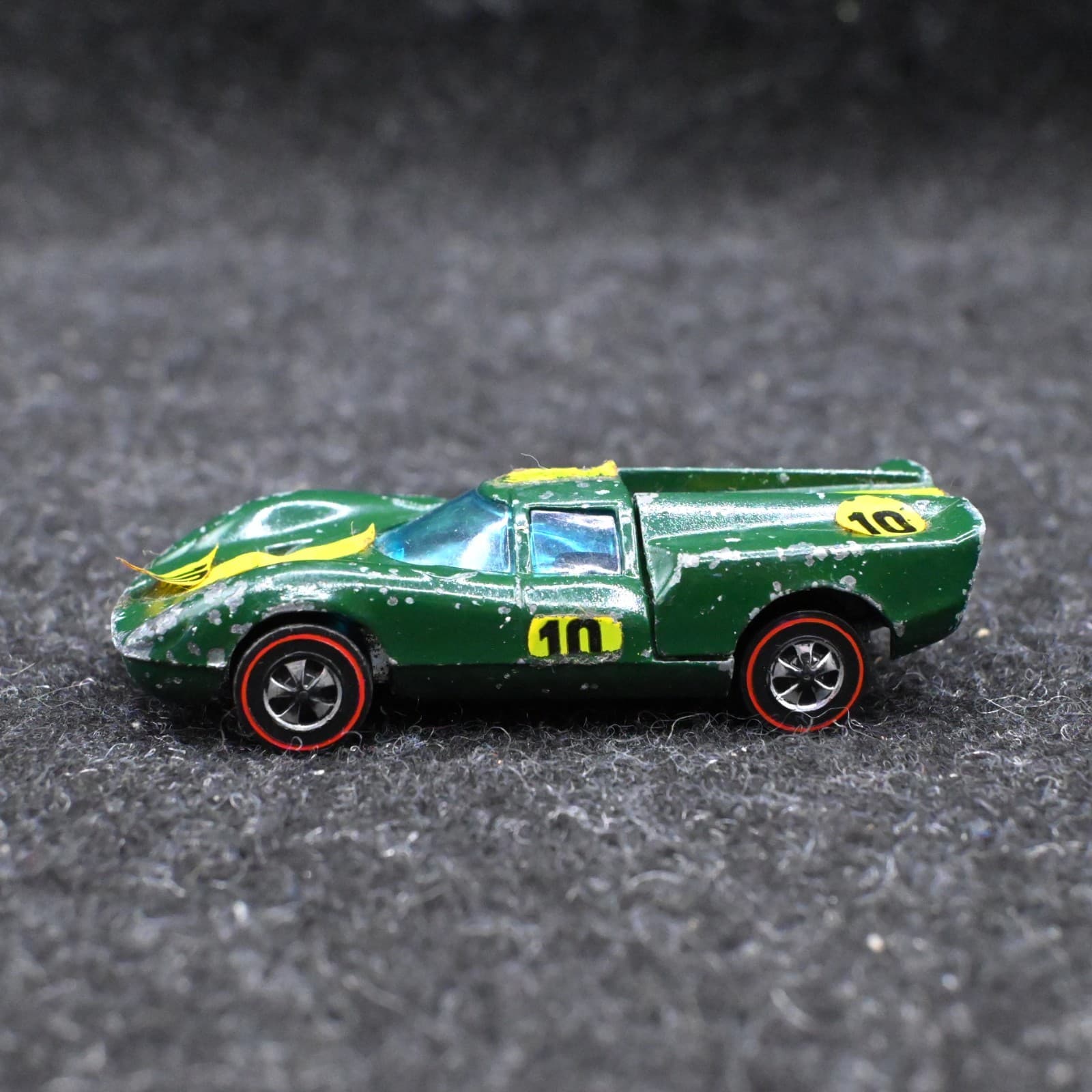 Vintage 1968 Hot Wheels Redline Lola GT70 Green Enamel