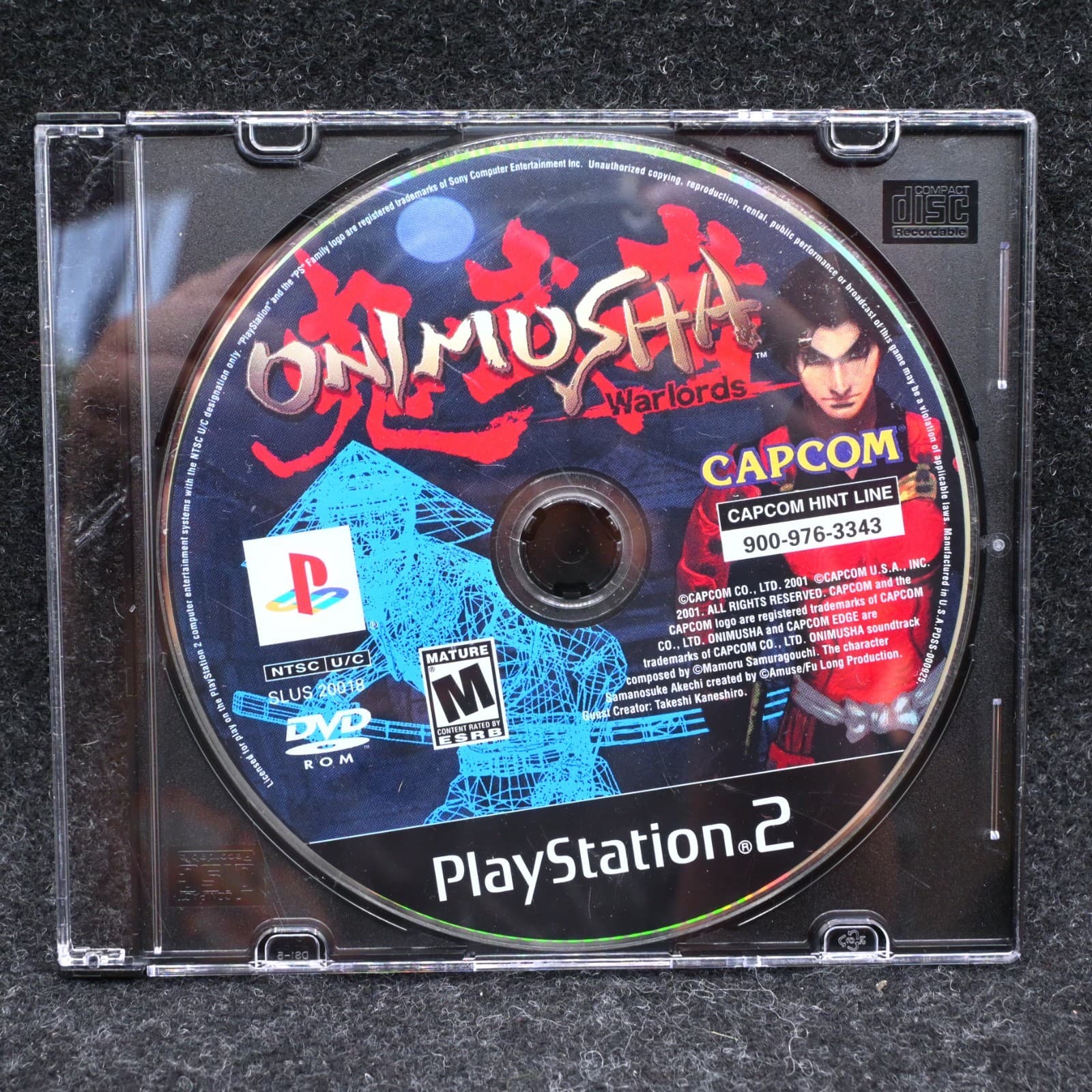 Onimusha: Warlords Greatest Hits - Disc Only Tested (PS2 PlayStation 2, 2002)
