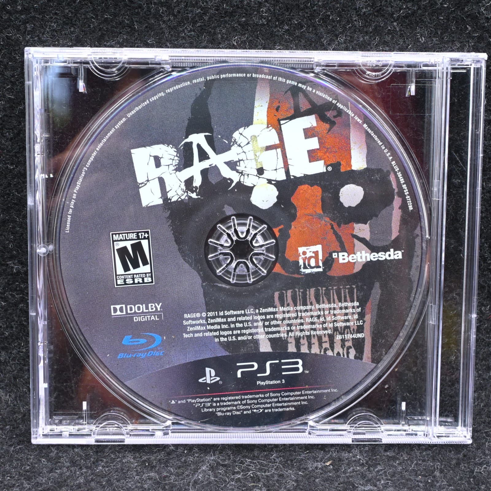 Rage: Anarchy Edition (Sony PlayStation 3 PS3, 2011) Disc Only - No Tracking