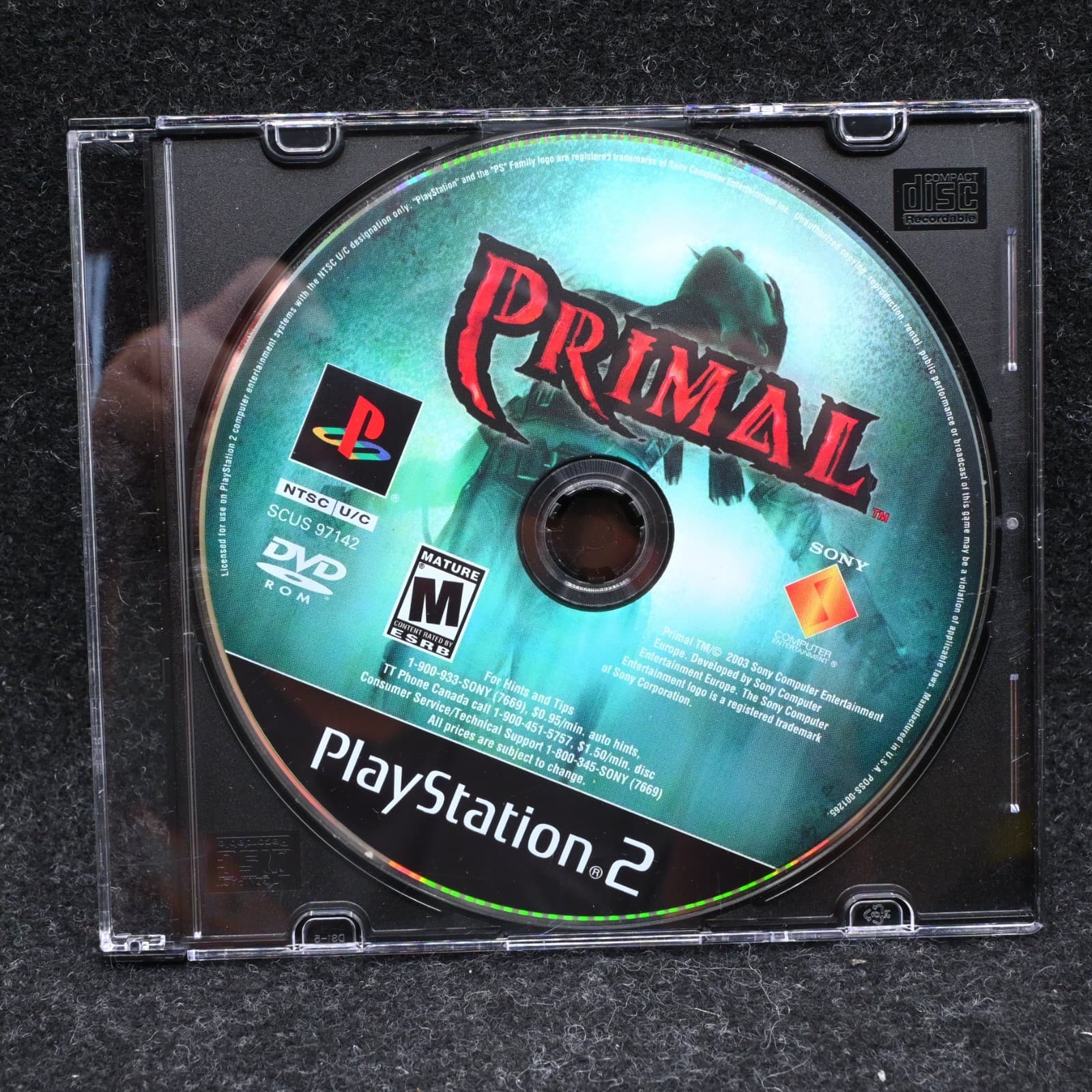 Primal PlayStation 2 PS2: Working Disk only (Untracked)