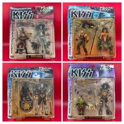 1998 McFarlane Toys KISS Psycho Circus Set Of 4 Ultra Action Figures New BRD