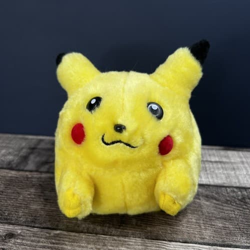 Vintage TOMY Pokemon Pikachu Vibrating Plush China Nintendo Pull-String 6 inch