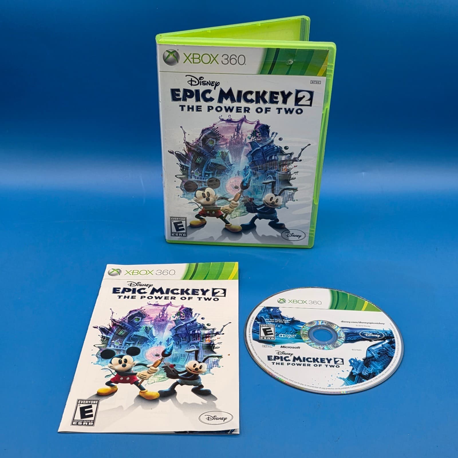 Disney Epic Mickey 2: The Power of Two (Microsoft Xbox 360, 2012), CIB, Tested