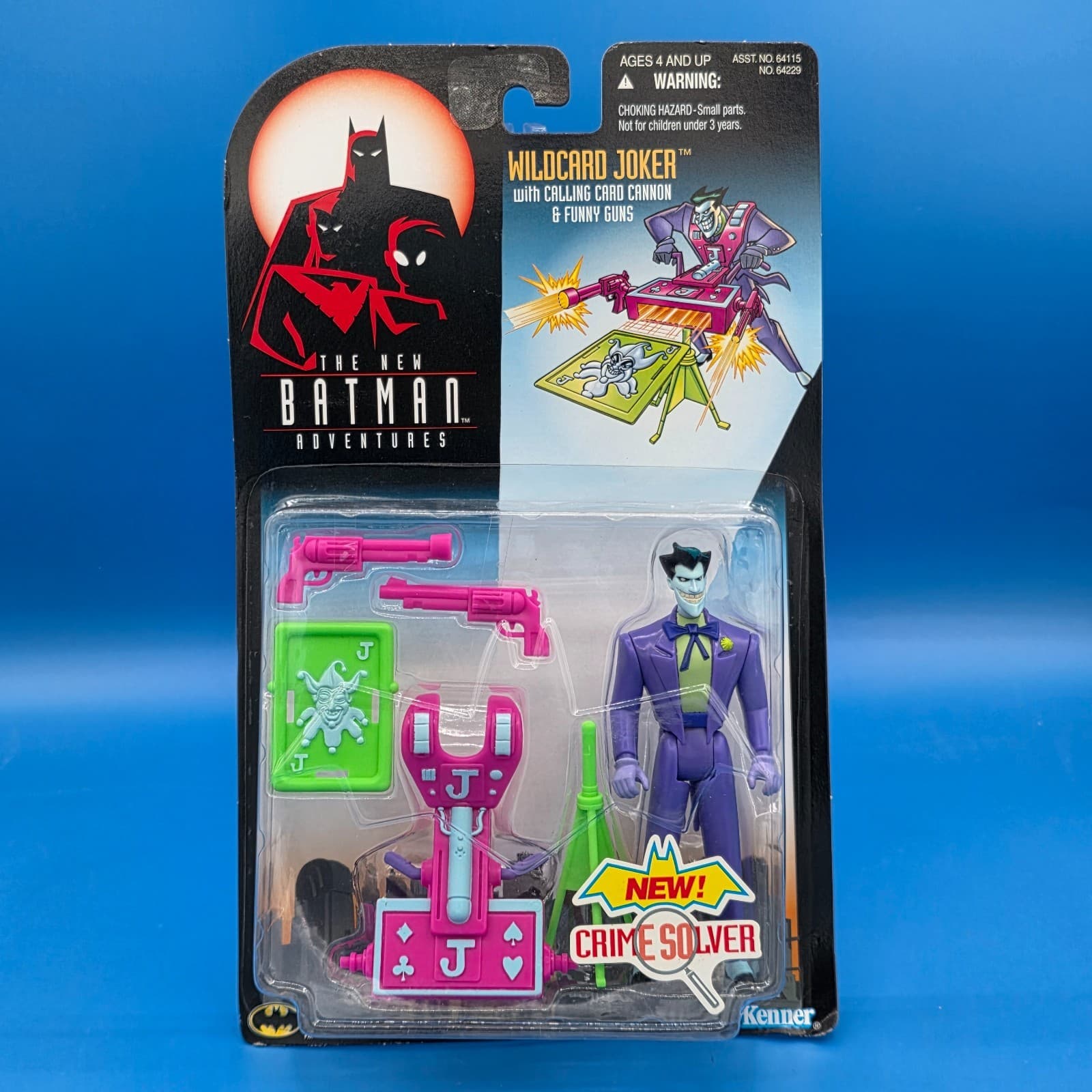 1998 The New Batman Adventures Wildcard Joker Action Figure Crime Solver Kenner