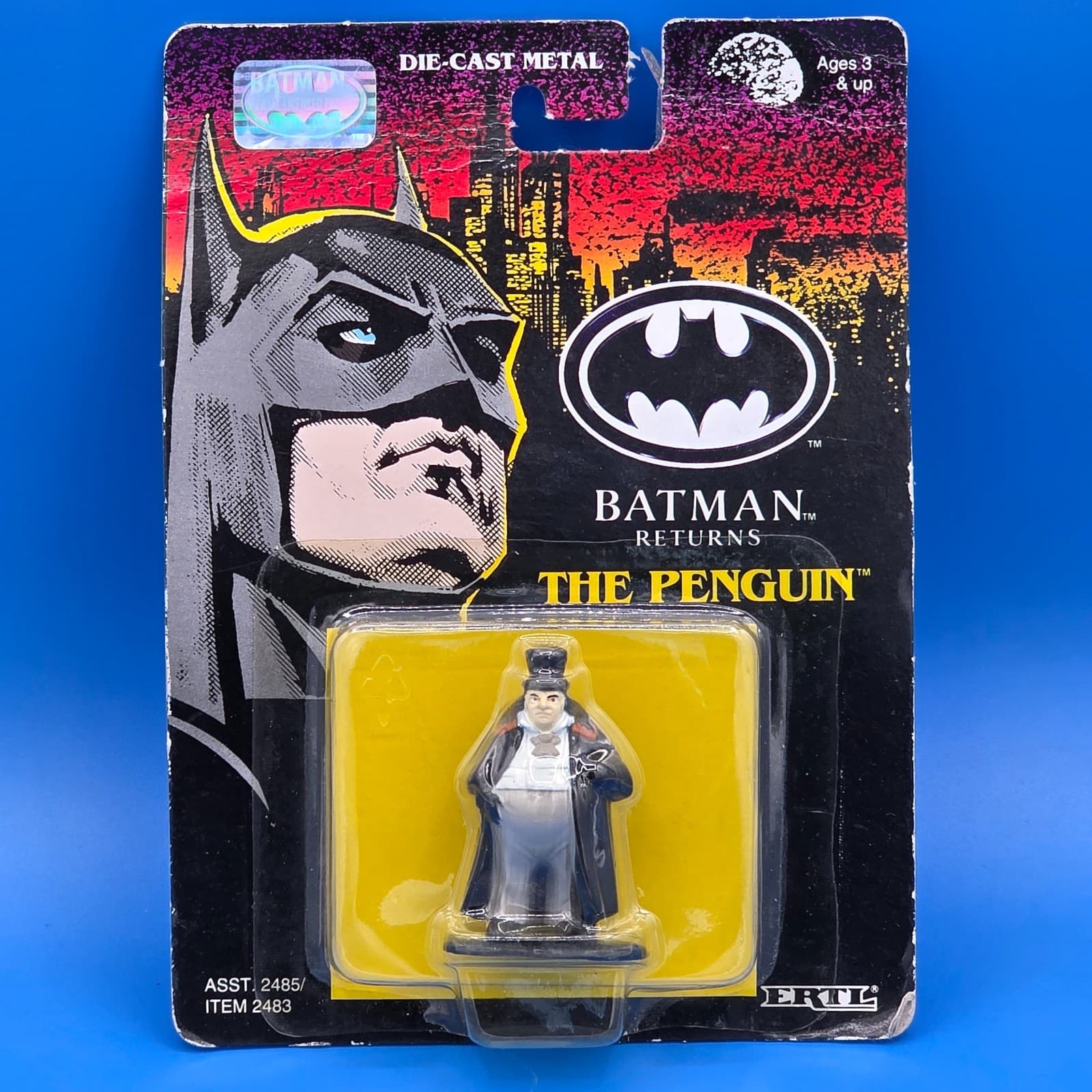 Vintage 1991 Ertl Batman Returns The Penguin Diecast Figure MOC