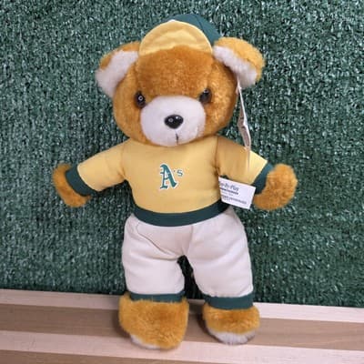 Vintage MLB Oakland A's Steven Smith Bear Blue Shirt Plush 9 Inch NWT