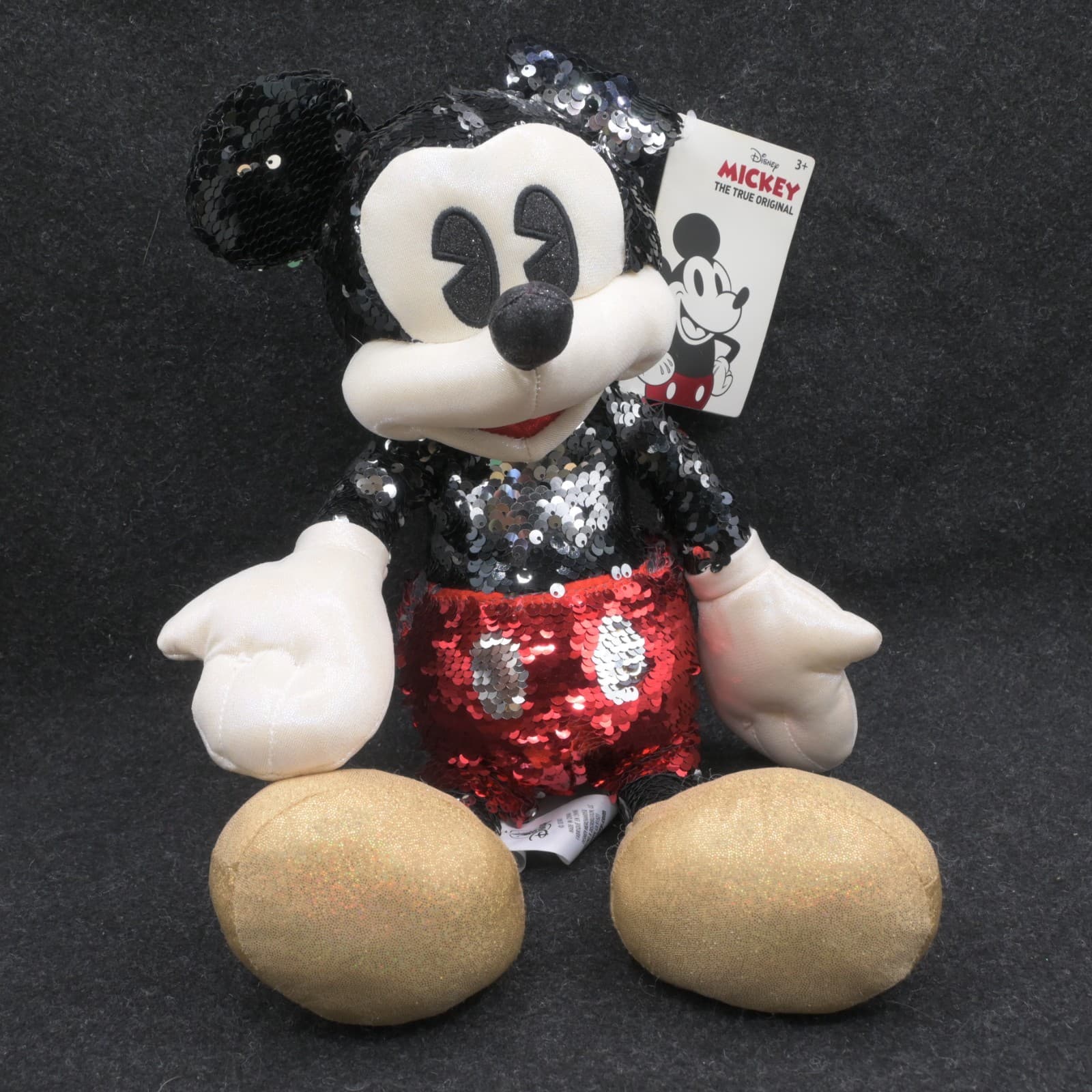 Mickey Mouse Reversible Sequin Plush – Small – 15'' – Special Edition. BRAND NEW