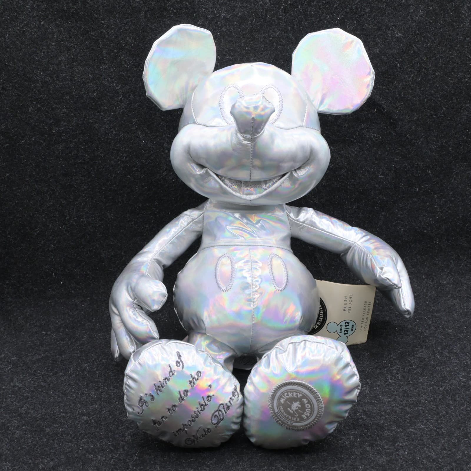 Walt Disney Store Mickey Mouse Memories Series 12/12 Plush December Edition NWT