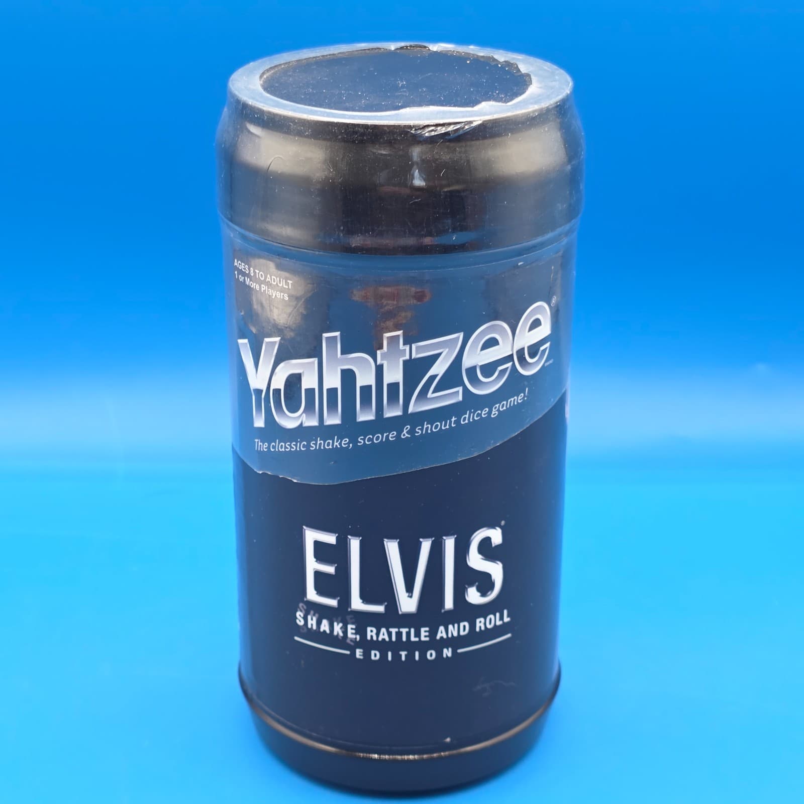 NEW Yahtzee Elvis Presley Shake Rattle and Roll Special Edition in Plastic Can