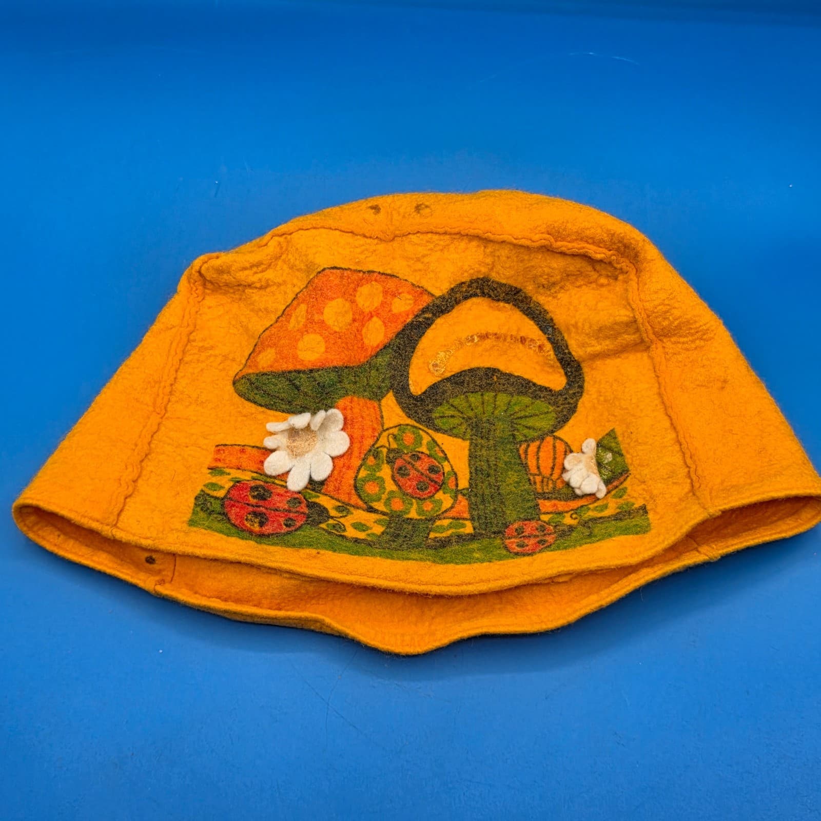 Vintage Sears Merry Mushroom Toaster Cover 1970's Bright Colors