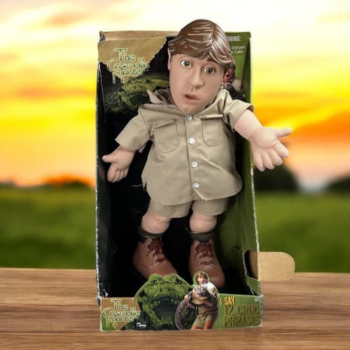DAMAGED BOX VTG 2000 The Crocodile Hunter Steve Irwin 16" Talking Doll