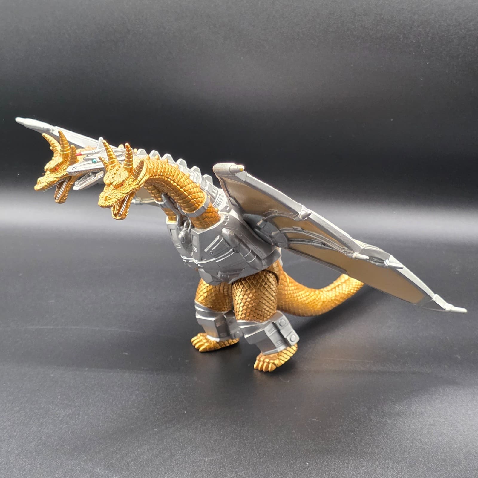 1998 BANDAI MECHA KING GHIDORAH Vinyl Figure Movie Monster Series Dark Gold