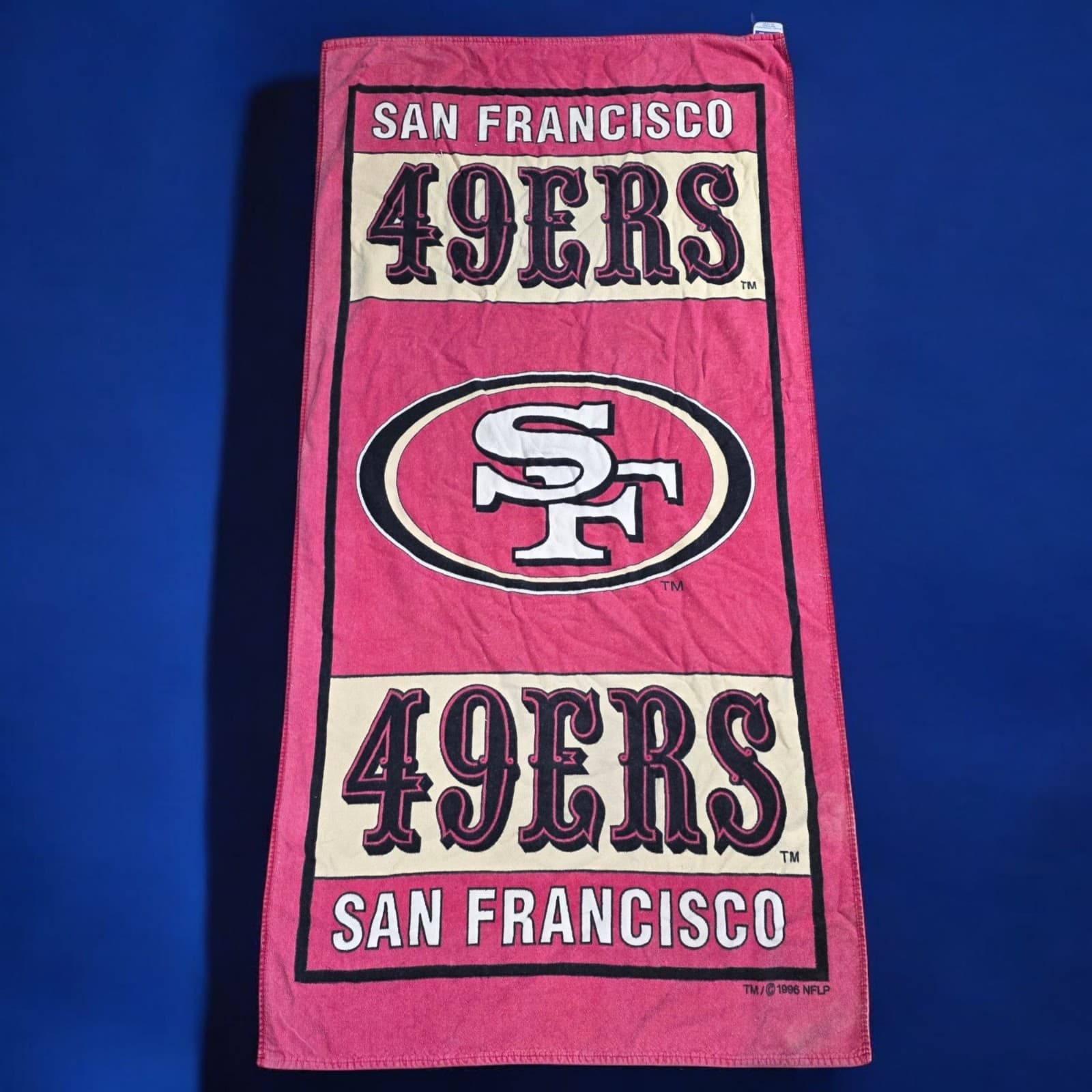 Vintage 1996 NFL Football SF San Francisco 49ers Beach Towel 55 in x 27 in