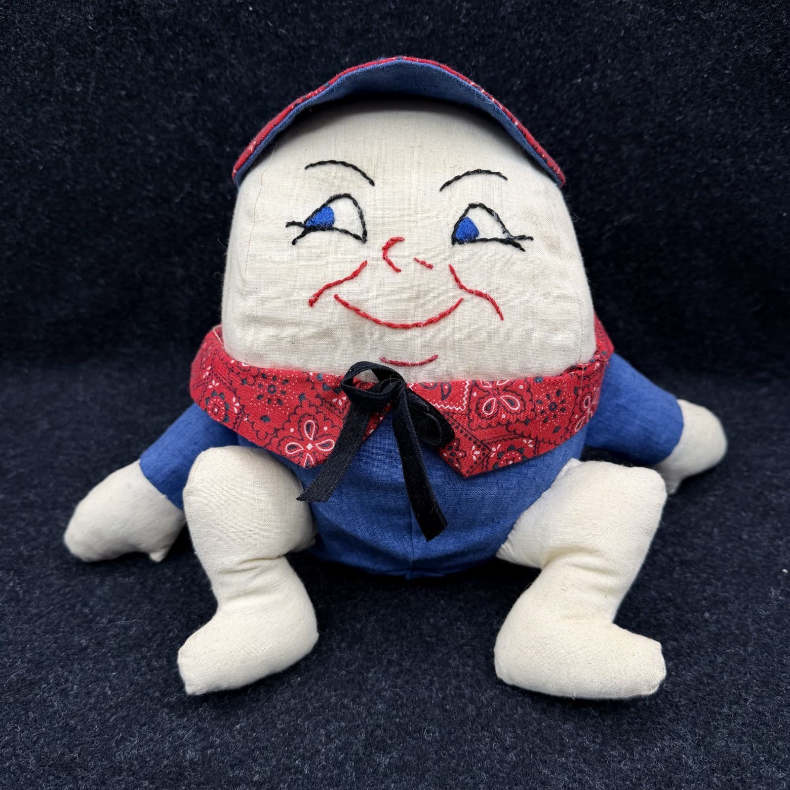 Vintage Humpty Dumpty~Stitched Face And Collar~Kinda Weighted For Sitting