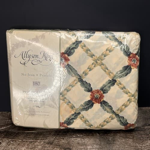 Vintage 1996 Allyson Kent Full Fitted Sheet 180 Thread Count Mansfield Park NEW